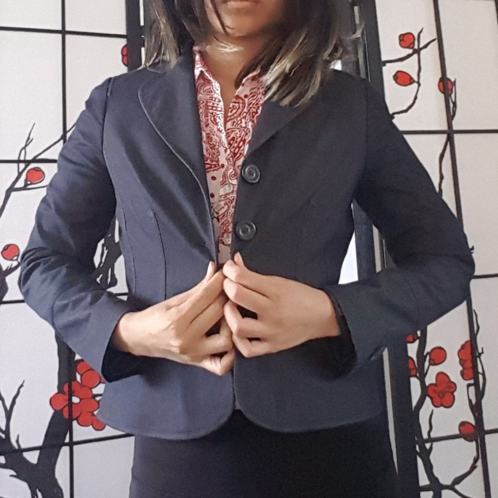 LOFT Petite Dark Grey Blazer NWOT
